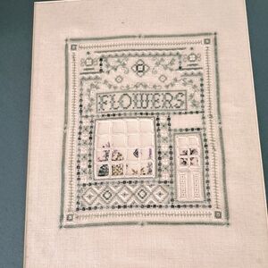 Hardanger Cross Stitch Artwork Flower Shop